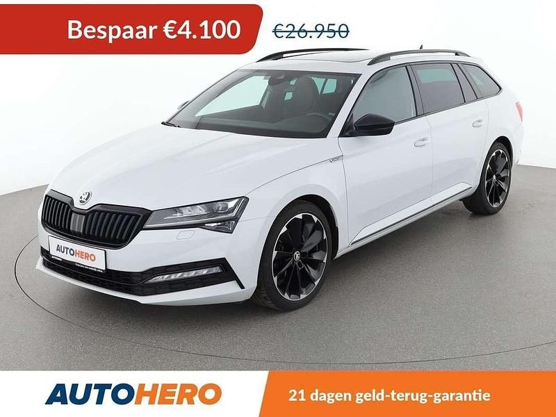 Wit Gebruikt 2019 Skoda Superb SportLine Stationwagen | € 23.049 (Super prijs) - Afbeelding 1/3