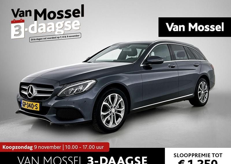 Grijs Gebruikt 2015 Mercedes C180 Ambition Stationwagen | € 16.900 (Eerlijke prijs) - Afbeelding 1/4