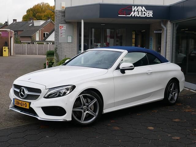 Wit Gebruikt 2018 Mercedes C180 AMG Cabriolet | € 27.950 (Eerlijke prijs) - Afbeelding 1/4