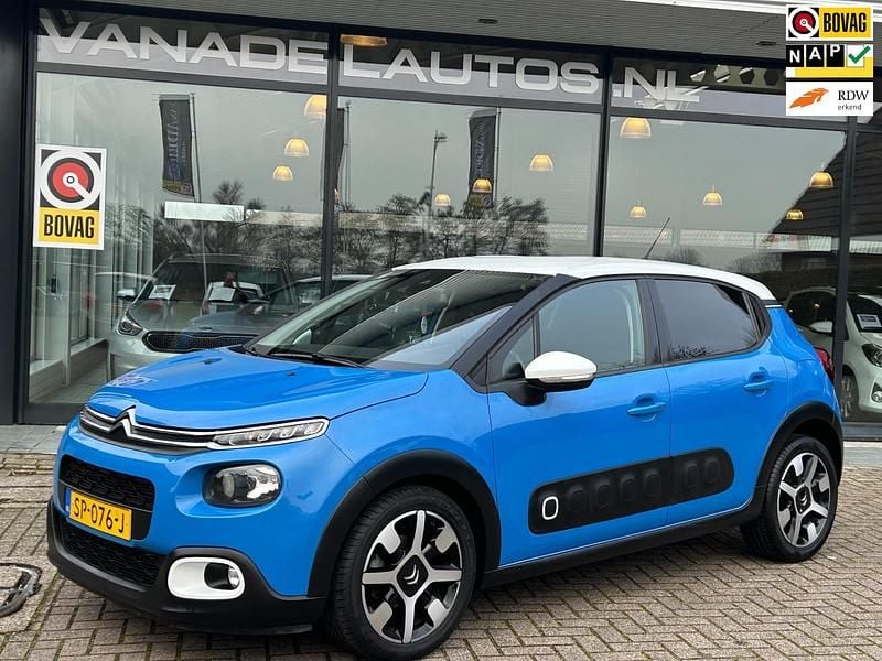 Blauw Occasion 2018 Citroën C3 Shine Hatchback | € 8.949 (Duur) - Afbeelding 1/4