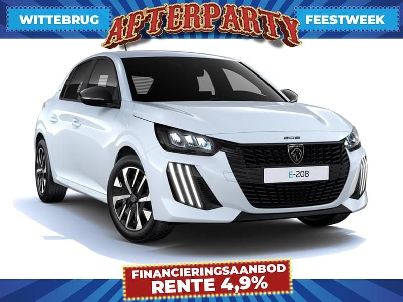 Wit Nieuw 2025 Peugeot e-208 Style Hatchback | € 29.333 (Eerlijke prijs) - Afbeelding 1/4