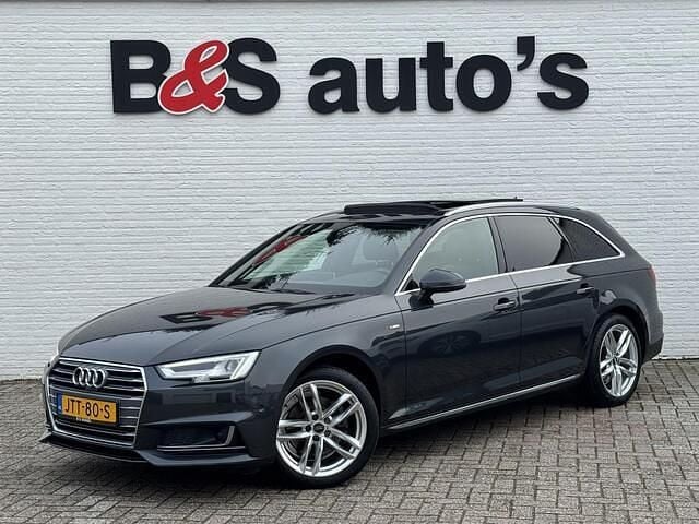 Grijs (metallic) Occasion 2018 Audi A4 S-Line Stationwagen | € 24.700 (Super prijs) - Afbeelding 1/4