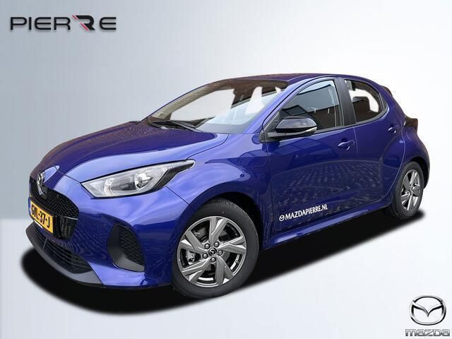 Glass blue (blauw metallic) Gebruikt 2024 Mazda 2 Exclusive-Line Hatchback | € 31.215 (Duur) - Afbeelding 1/4