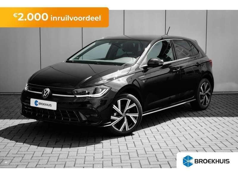 Zwart Nieuw 2025 VW Polo R-line Edition Hatchback | € 33.220 (Eerlijke prijs) - Afbeelding 1/4