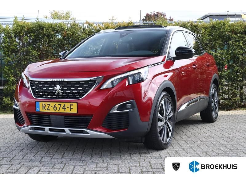 Rood Gebruikt 2018 Peugeot 3008 GT-line SUV | € 15.895 (Iets duurder) - Afbeelding 1/4