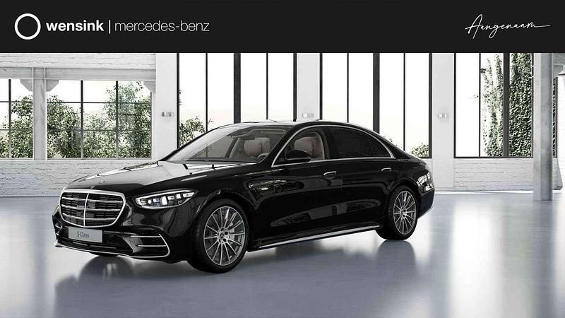 Zwart Nieuw 2025 Mercedes S580 AMG line Sedan | € 176.921 - Afbeelding 1/4