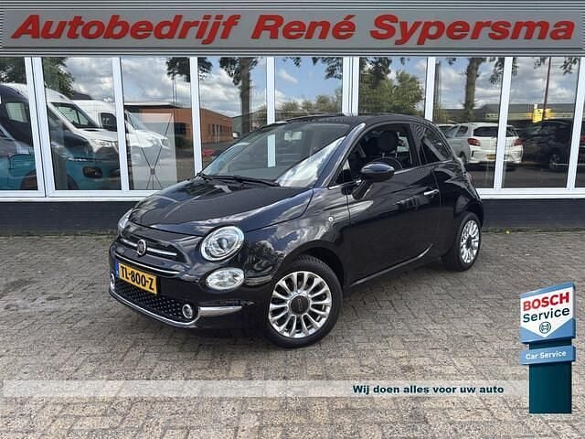 Zwart (metallic) Gebruikt 2017 Fiat 500 Lounge Hatchback | € 6.945 (Eerlijke prijs) - Afbeelding 1/4