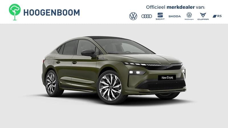 Groen Nieuw 2025 Skoda Enyaq iV SportLine SUV | € 55.010 (Eerlijke prijs) - Afbeelding 1/4
