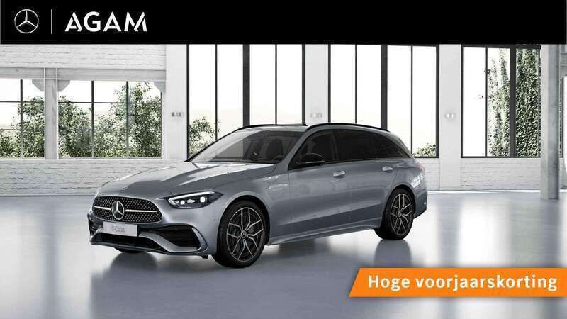 Zilver, metallic lak Nieuw 2024 Mercedes C180 AMG line Stationwagen | € 59.850 (Goede deal) - Afbeelding 1/4