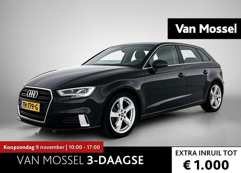 Zwart Gebruikt 2018 Audi A3 Sportback Sport Hatchback | € 18.700 (Eerlijke prijs) - Afbeelding 1/4