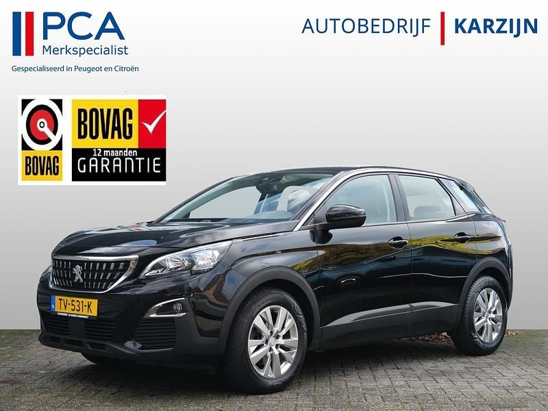 Zwart Gebruikt 2018 Peugeot 3008 SUV | € 14.950 (Eerlijke prijs) - Afbeelding 1/4