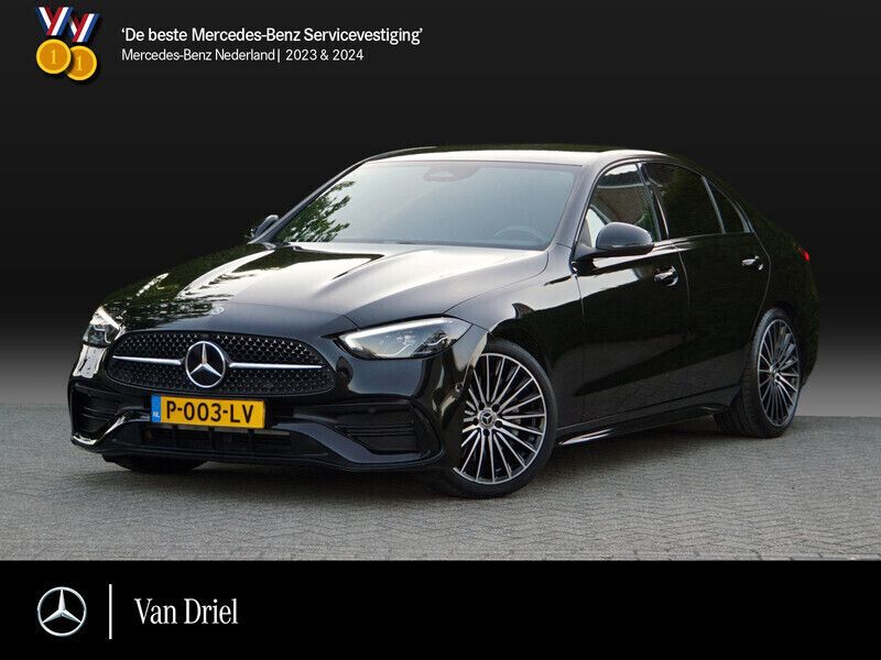 Zwart Gebruikt 2022 Mercedes C180 AMG line Sedan | € 44.950 - Afbeelding 1/4