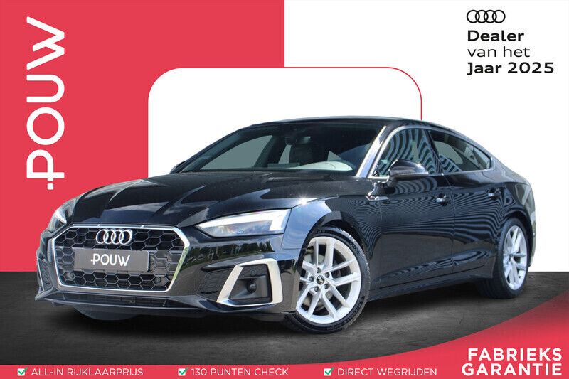 Zwart Gebruikt 2022 Audi A5 Sportback S-Line Hatchback | € 37.950 (Eerlijke prijs) - Afbeelding 1/4