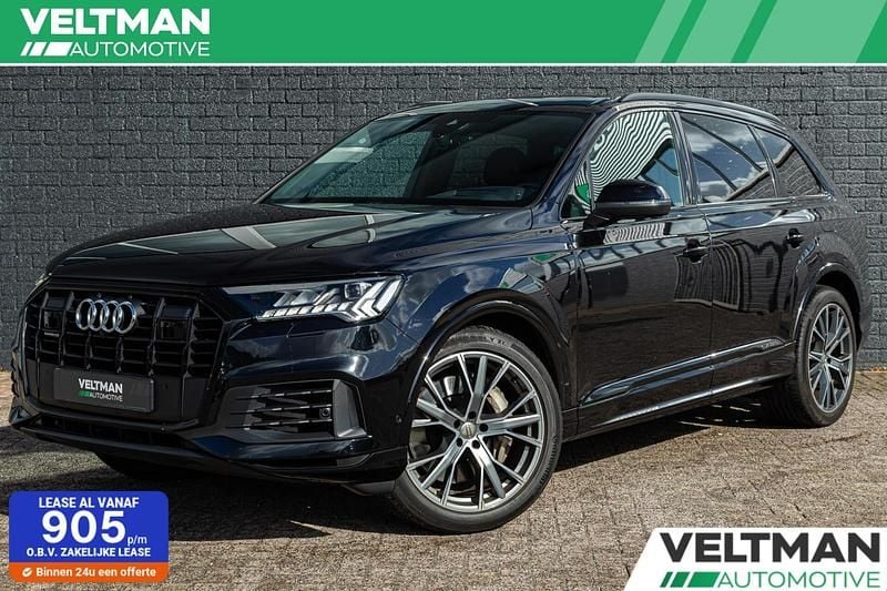 Zwart Gebruikt 2020 Audi Q7 S-Line SUV | € 56.495 (Eerlijke prijs) - Afbeelding 1/4