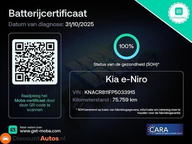 Occasion Kia e-Niro 150 kW (204 PK) 2023 Groen SUV