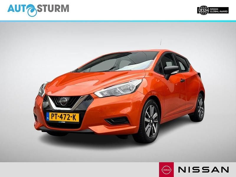 Oranje Gebruikt 2017 Nissan Micra Visia+ Hatchback | € 10.189 (Eerlijke prijs) - Afbeelding 1/4