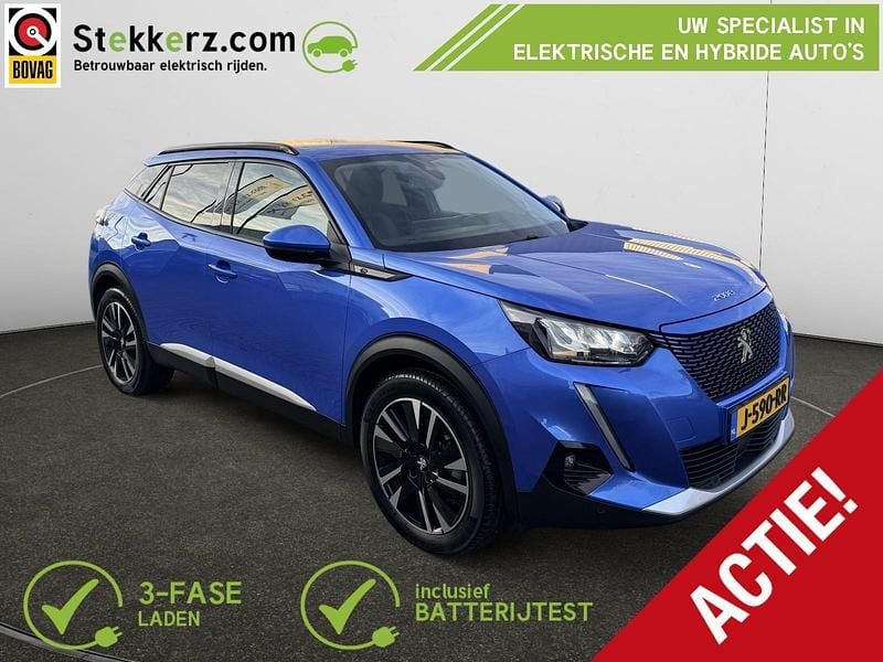 Blauw Occasion 2020 Peugeot e-2008 Allure SUV | € 14.595 (Eerlijke prijs) - Afbeelding 1/4