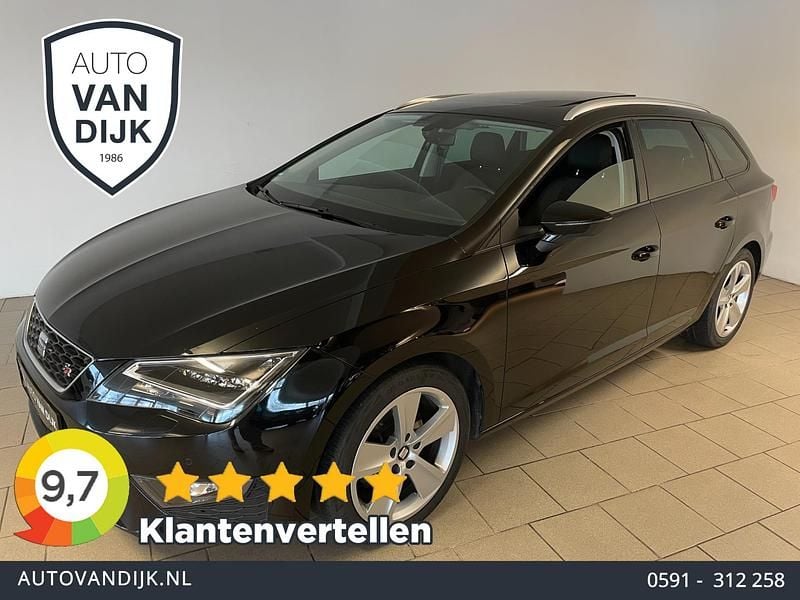 Zwart Gebruikt 2017 Seat Leon FR Stationwagen | € 13.685 (Eerlijke prijs) - Afbeelding 1/4