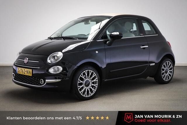 Zwart Gebruikt 2019 Fiat 500C Lounge Cabriolet | € 11.450 (Eerlijke prijs) - Afbeelding 1/4
