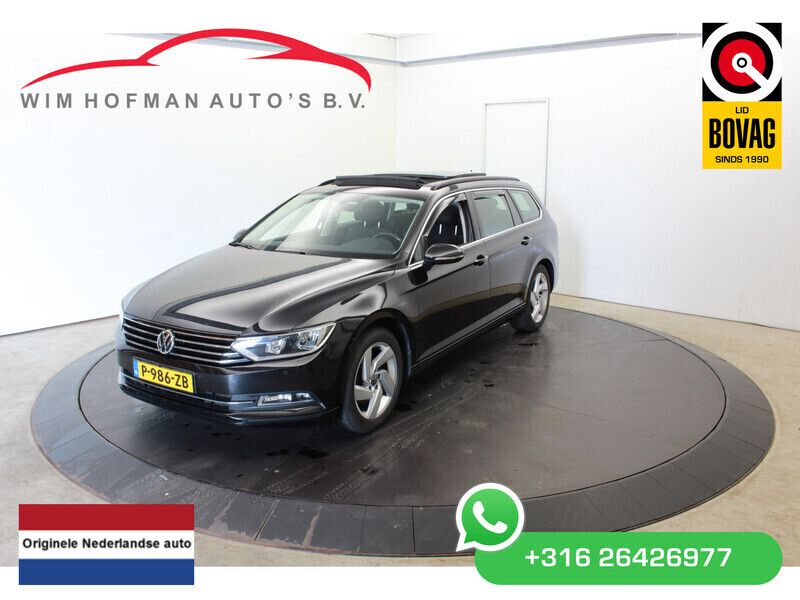 Zwart Gebruikt 2015 VW Passat Highline Stationwagen | € 12.940 (Eerlijke prijs) - Afbeelding 1/4