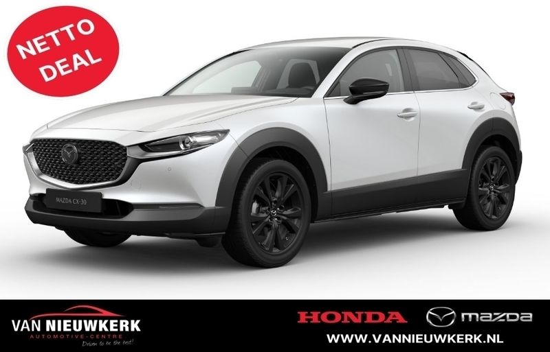 Wit Nieuw 2024 Mazda CX-30 Homura-Line SUV | € 39.900 - Afbeelding 1/1