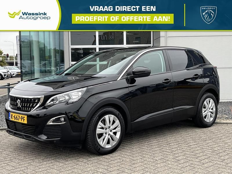 Zwart Gebruikt 2019 Peugeot 3008 Premium SUV | € 19.895 (Eerlijke prijs) - Afbeelding 1/4