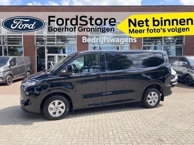 Zwart Nieuw 2024 Ford Transit Custom Limited Van | € 33.945 (Super prijs) - Afbeelding 1/4