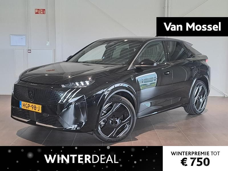 Zwart Nieuw 2025 Peugeot e-3008 GTi SUV | € 46.940 (Eerlijke prijs) - Afbeelding 1/4