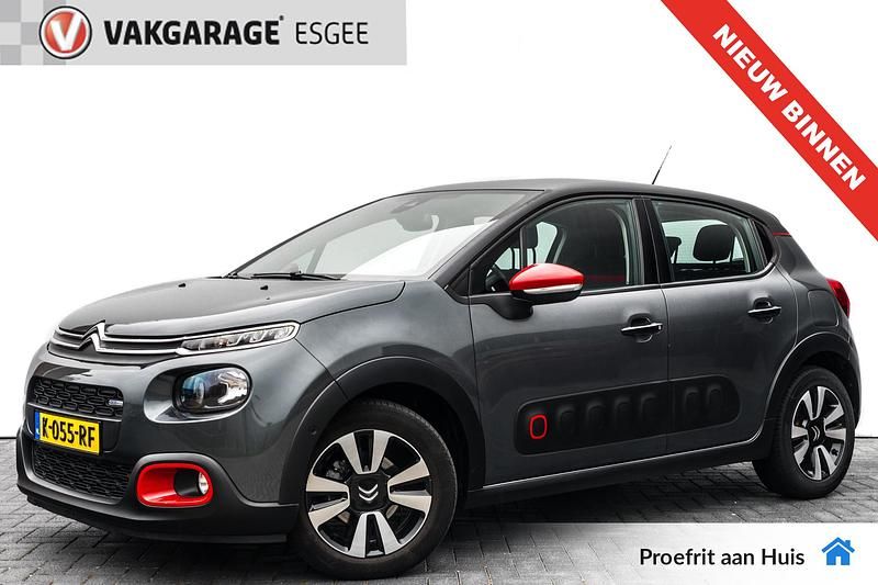 Grijs Gebruikt 2018 Citroën C3 PureTech Hatchback | € 14.740 (Eerlijke prijs) - Afbeelding 1/4
