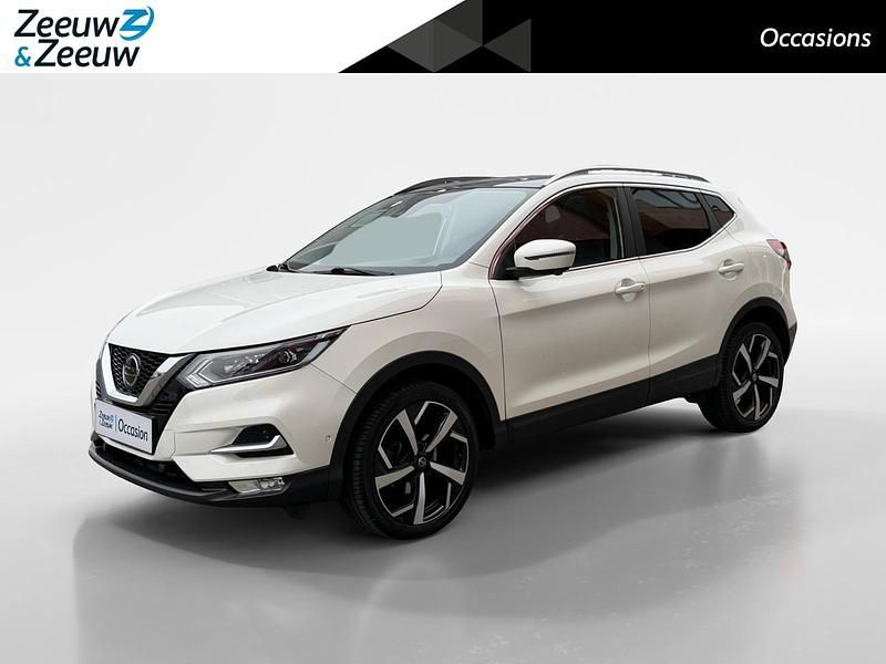 Pearl white Occasion 2019 Nissan Qashqai Tekna+ SUV | € 16.994 (Eerlijke prijs) - Afbeelding 1/4