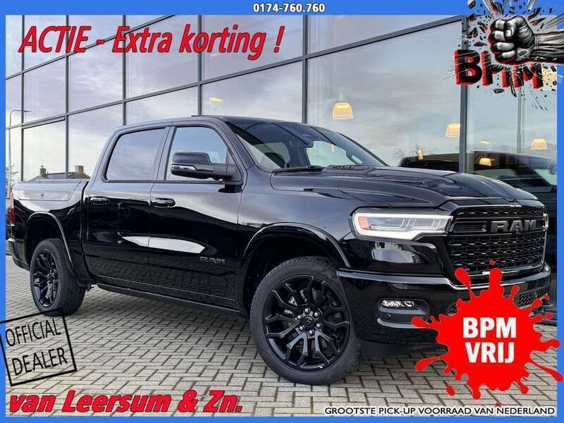 Zwart Nieuw 2024 Dodge Ram Limited Pickup | € 86.190 (Eerlijke prijs) - Afbeelding 1/4
