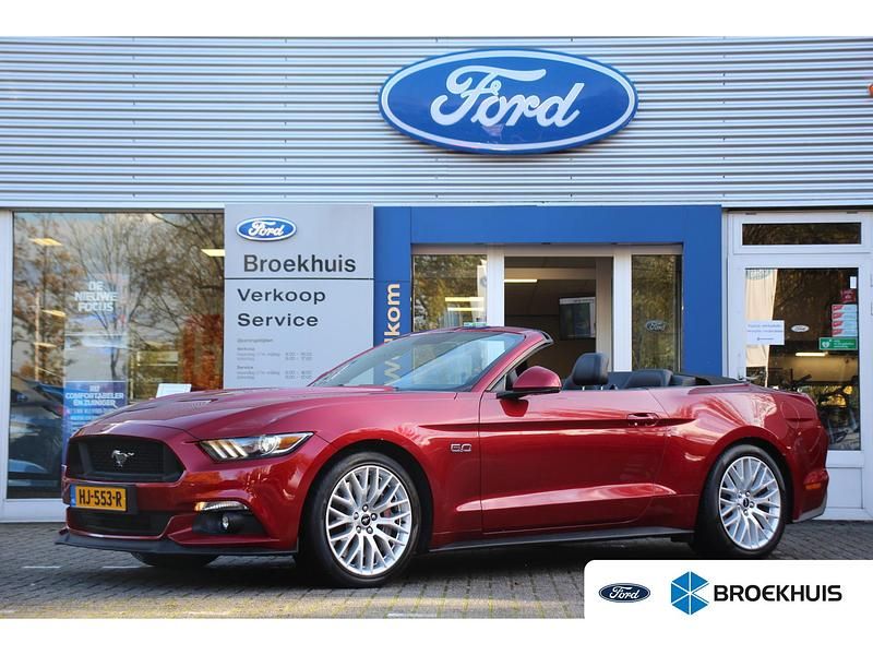 Rood Gebruikt 2015 Ford Mustang GT Convertible Cabriolet | € 50.895 (Eerlijke prijs) - Afbeelding 1/4