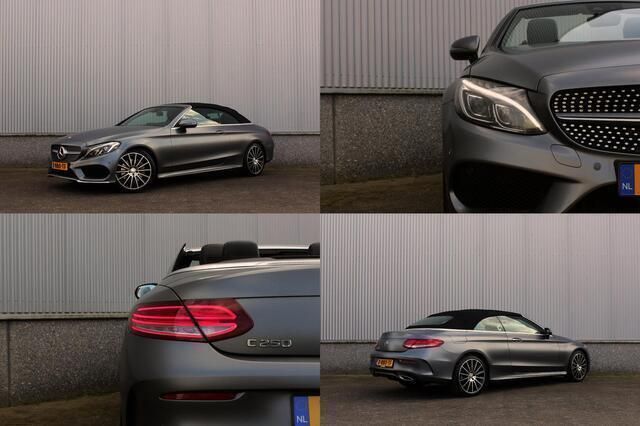 Occasion Mercedes C250 AMG line 211 PK (155 kW) 2016 Grijs, metallic lak Cabriolet