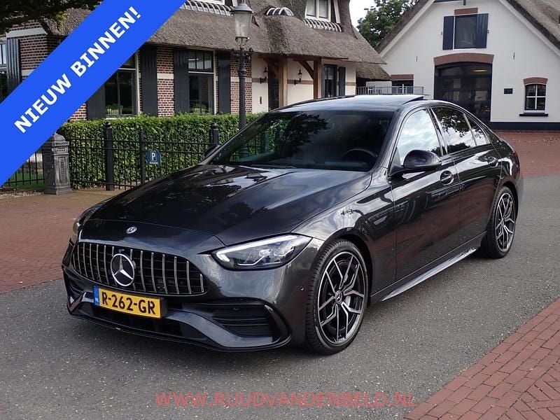 Grijs, metallic lak Gebruikt 2021 Mercedes C300 AMG Sedan | € 40.900 (Super prijs) - Afbeelding 1/4