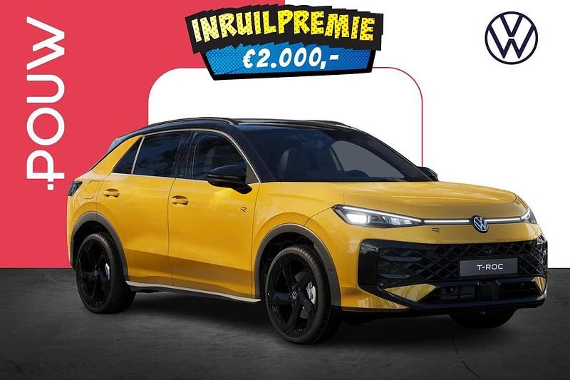 Geel Nieuw 2025 VW T-Roc Edition SUV | € 55.750 - Afbeelding 1/4