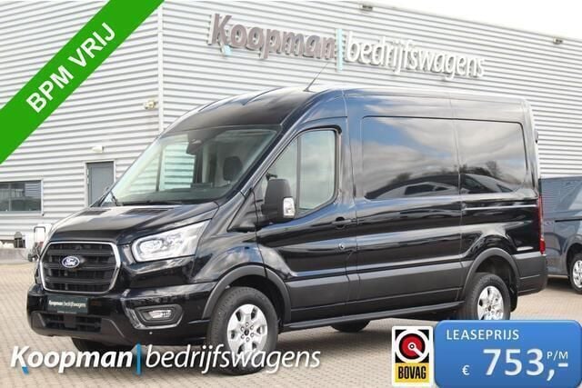 Zwart Nieuw 2024 Ford Transit Limited Van | € 39.950 (Goede deal) - Afbeelding 1/4