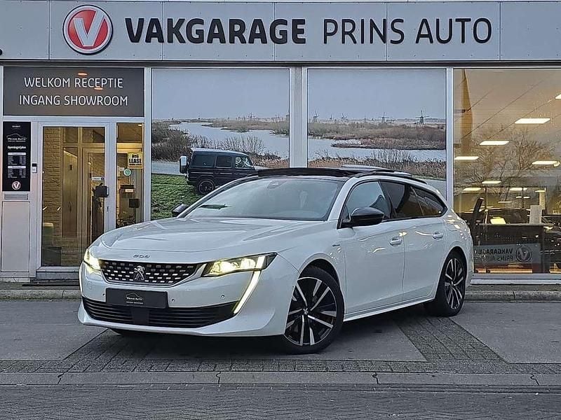 Wit (metallic) Gebruikt 2020 Peugeot 508 SW GT Stationwagen | € 21.900 - Afbeelding 1/4