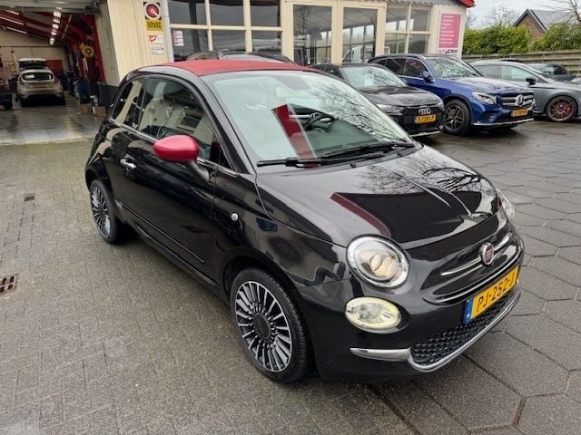 Zwart Gebruikt 2017 Fiat 500C Lounge Cabriolet | € 10.950 (Eerlijke prijs) - Afbeelding 1/4