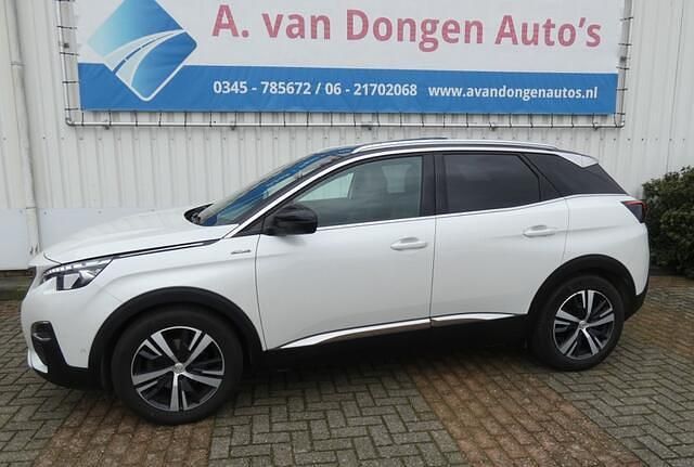 Wit (metallic) Gebruikt 2017 Peugeot 3008 GT-line SUV | € 13.995 (Goede deal) - Afbeelding 1/4