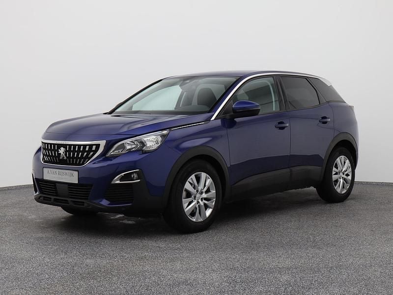 Blauw (metallic) Occasion 2020 Peugeot 3008 Active SUV | € 13.900 (Super prijs) - Afbeelding 1/4