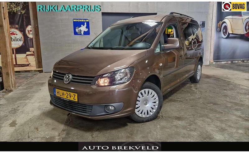 Bruin (metallic) Gebruikt 2013 VW Caddy Maxi Trendline MPV | € 13.750 (Eerlijke prijs) - Afbeelding 1/4
