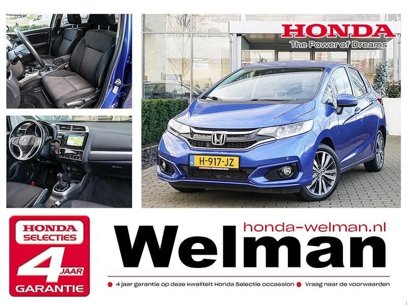 Blauw Gebruikt 2020 Honda Jazz Elegance Hatchback | € 18.950 (Eerlijke prijs) - Afbeelding 1/4