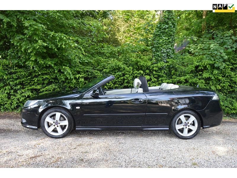 Zwart Gebruikt 2009 Saab 9-3 Cabriolet Linear Cabriolet | € 8.995 (Goede deal) - Afbeelding 1/4