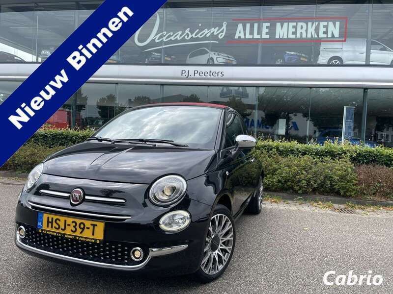Zwart Gebruikt 2019 Fiat 500C Lounge Cabriolet | € 12.900 (Eerlijke prijs) - Afbeelding 1/4