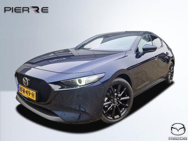 Deep crystal blue (donker blauw metallic) Occasion 2025 Mazda 3 Luxury Hatchback | € 41.845 - Afbeelding 1/4