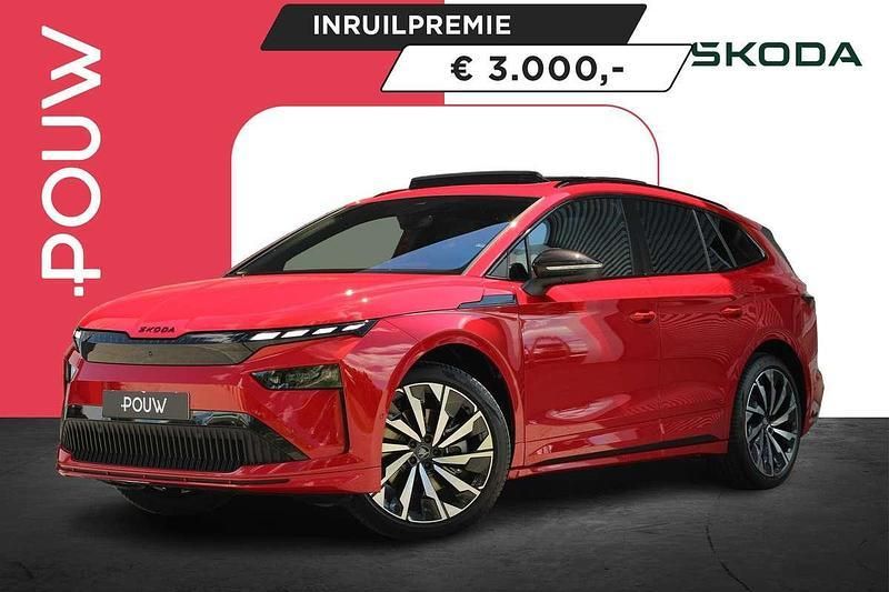 Rood Nieuw 2025 Skoda Enyaq iV SportLine SUV | € 59.450 - Afbeelding 1/4