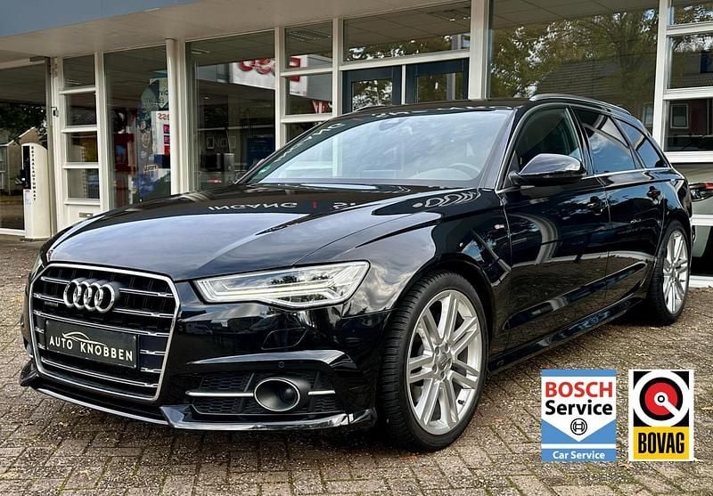 Zwart Gebruikt 2016 Audi A6 S-Line Stationwagen | € 22.800 (Super prijs) - Afbeelding 1/4