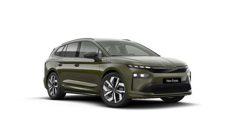 Groen Nieuw 2025 Skoda Enyaq iV SportLine SUV | € 48.680 (Super prijs) - Afbeelding 1/4