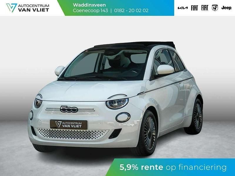 Wit Nieuw 2025 Fiat 500e Style Cabriolet | € 28.790 (Super prijs) - Afbeelding 1/4