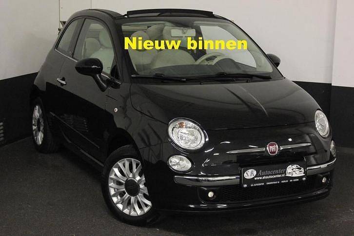 Zwart Gebruikt 2015 Fiat 500C Lounge Cabriolet | € 9.950 (Eerlijke prijs) - Afbeelding 1/4
